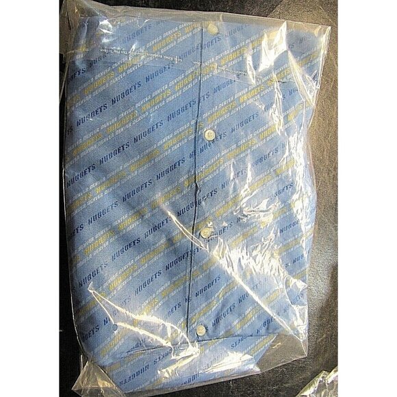 NBA Denver Nuggets Blue Button Up Dress Shirt Long Sleeve by Headmaster size 3XL - Picture 3 of 3
